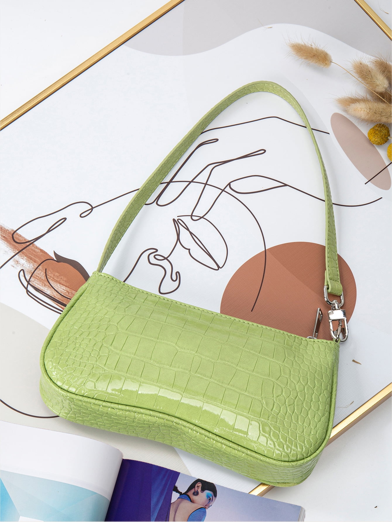 Women Bags Faux Croc Leather Baguette Bag Nigeria Ubuy