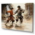 thumbnail image 2 of Designart "Kung Fu China Art painting I" Chinese Canvas Art Print, 2 of 5