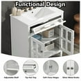 thumbnail image 7 of SDJPOI 30" Bathroom Vanity with Ceramic Sink - Features Adjustable Shelf & Tip-Out Tray Storage, Solid Wood Legs, Silver Knobs & Soft-Close Doors (Faucet Not Included), 7 of 7