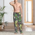 thumbnail image 2 of Balery Cartoon Dinosaurs Pantalones de pijama para hombre, pijama ultraligero, pantalón de descanso-X-Large, 2 of 6