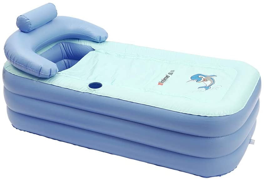 PVC Inflatable Bathtub Adult Foldable Portable Spa Massage Warm Air Bath Tub ж 