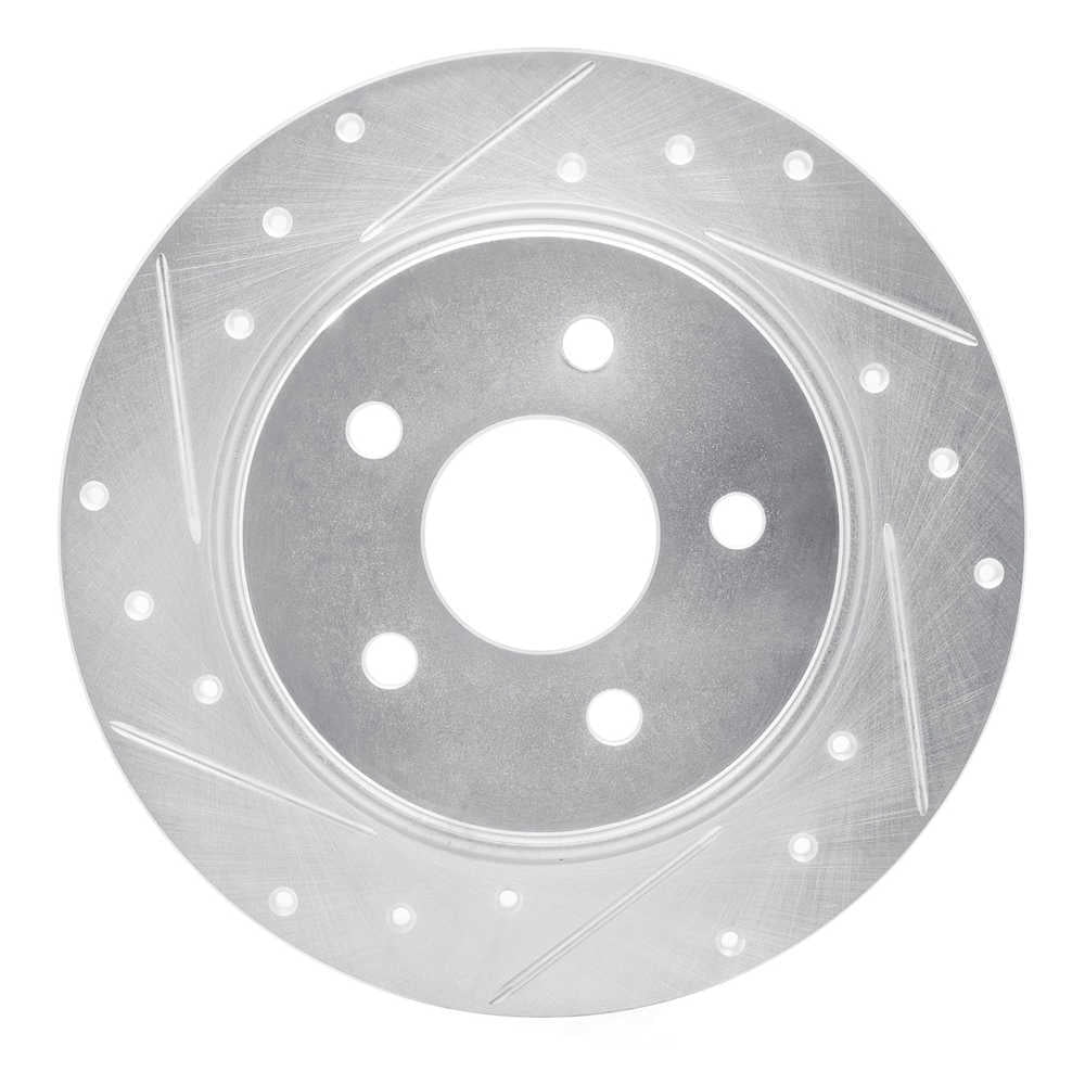 Dynamic Friction Company 631-40006L DFC Brake Rotor - Drilled And Slotted - Silver