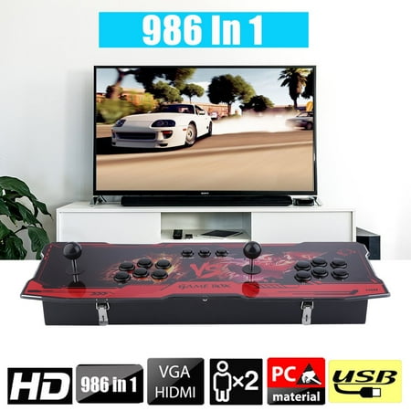 986 In 1 Double Stick Arcade Console Fight Games Gamepad Machine VGA HDMI HD USB Support Pause Function US Plug