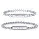 thumbnail image 1 of Pulseras MEALGUET personalizadas a juego para parejas, de acero inoxidable, 1 of 7