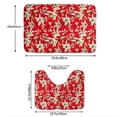thumbnail image 3 of Honeii Lilies Flowers Pattern Bathroom Anti-Skid Pad Bathroom Mat Vintage Seamless Pattern Not-Slip Toilet Rug Set, 3 of 6