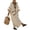 003 Yellow, variant on Women's Summer Maxi Dress Loose V Neck Boho Color Block Long Dress Half Sleeve Plus Size Flowy Dresses with Pockets