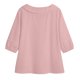thumbnail image 5 of Mujeres Manga Corta Tops 3/4 Manga Blusa Ruffle Puff Cordón de Lino Color Sólido Casual Camisa de Verano, 5 of 5