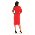thumbnail image 6 of Maggy London (Virginia Midi) Puff Sleeve Stretch Crepe Sheath Dress, 6 of 6