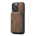 thumbnail image 2 of K-Lion Luxury Wallet Case for iPhone 14 Pro PU Leather Purse Case with Detachable Card Slots Zipper Pocket Kickstand Function Shockproof Case Brown,For iPhone 14 Pro, 2 of 7