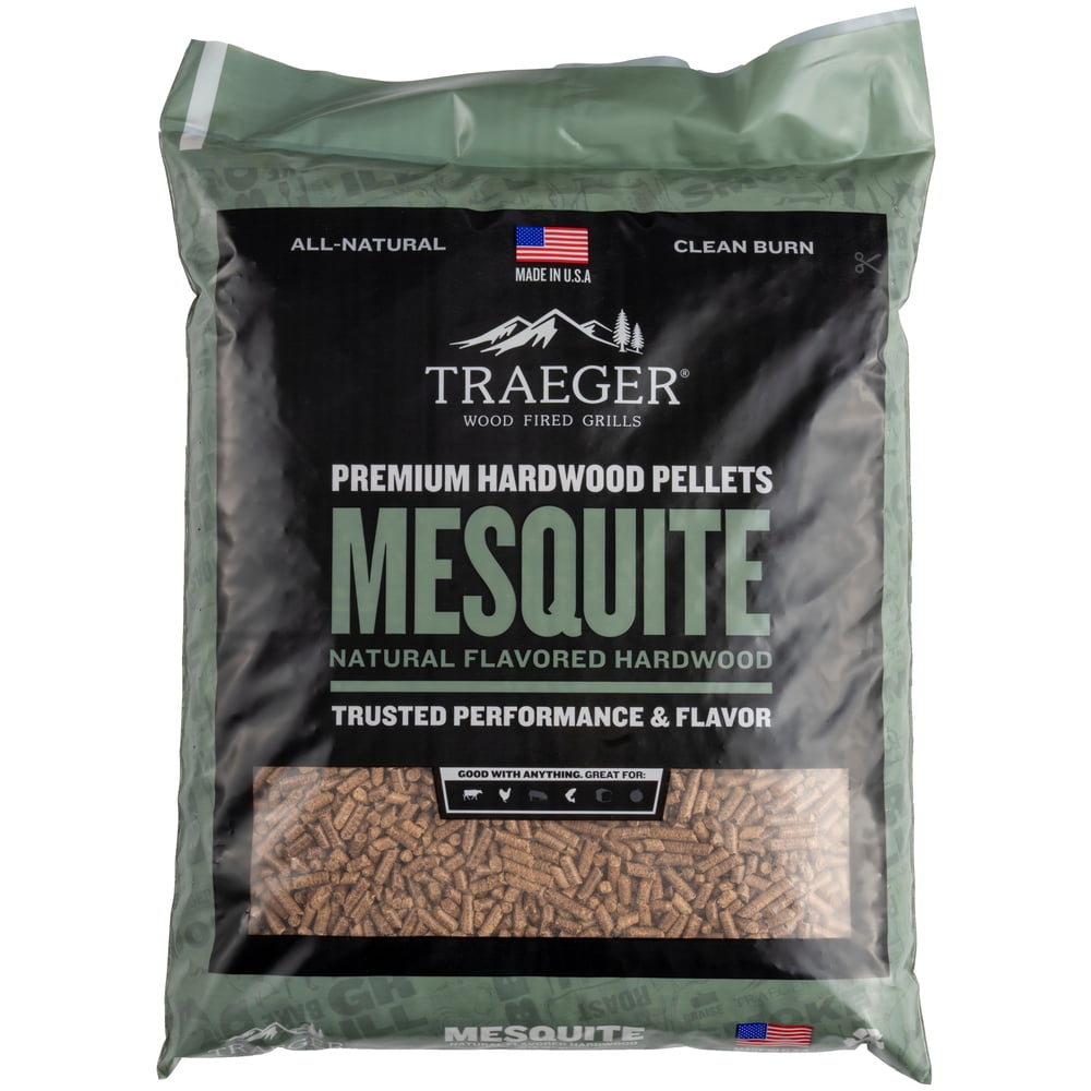 Traeger Mesquite Hardwood BBQ Pellets, 20lbs