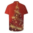 thumbnail image 3 of Merry Christmas Shirt for Men, Xmas Party Shirts Button Down Hawaiian Shirt Short Sleeve Shirts Snowflakes Printed Tshirt Funny Santa Claus Blouse Festival Tops Christmas Holiday Costume, 3 of 5