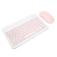 thumbnail image 2 of Conjunto de teclado y ratón inalámbricos de 10 pulgadas, teclado y ratón para computadora, tableta, teléfono móvil, computadora, color rosa, 2 of 15