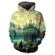 thumbnail image 4 of Sudadera con capucha con estampado 3D de castillo de fantasía para hombre y mujer, sudadera informal divertida, sudaderas para hombre, ropa Y2K de gran tamaño con capucha, 4 of 4