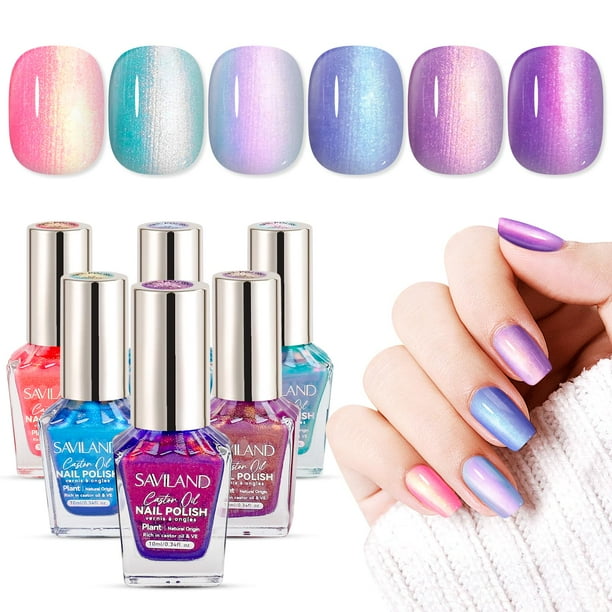 Set de esmaltes de uñas SAVILAND Mermaid Collection 6 colores
