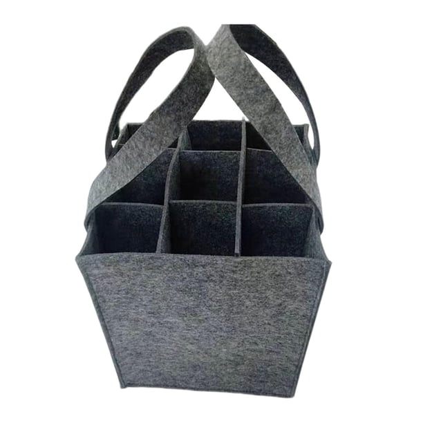 Bolsa portabotellas con divisor, soporte de almacenamiento, bolsa de embalaje, bolsa de comestibles, bolsa de botella para boda, regalo, aniversario gris claro y Soledad Bolsas para botellas