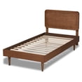 thumbnail image 3 of Baxton Studio Lit Plateforme en Bois Fini Noyer Brun Taille Simple, 3 of 9