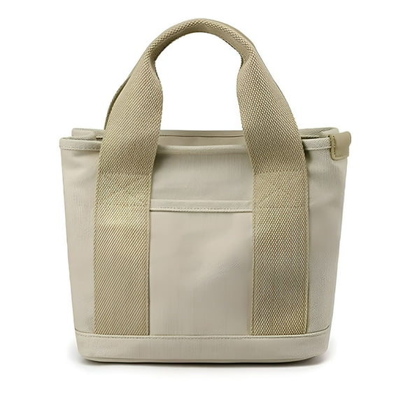 TELOLY Large Capacity Multi-Pocket Handbag Canvas Tote Purses Crossbody Bag for Women Japanese Handmade Tote Crossbody Bag, Khaki