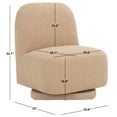 thumbnail image 2 of Safavieh Bianka Wood and Steel Accent Chair in Oatmeal, 2 of 9