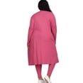 thumbnail image 5 of Plus Size Ribbed Long Cardigan  Leggings Set, 5 of 9