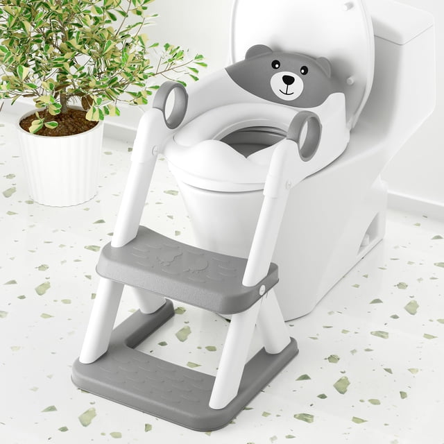 Asiento de inodoro COOSEYA para niños pequeños 2 en 1