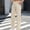Khaki, variant on Women's Jeans High Rise Wide Leg Plus Size Fashion Multiple Pockets Work Clothes Straight Full Length Jeans