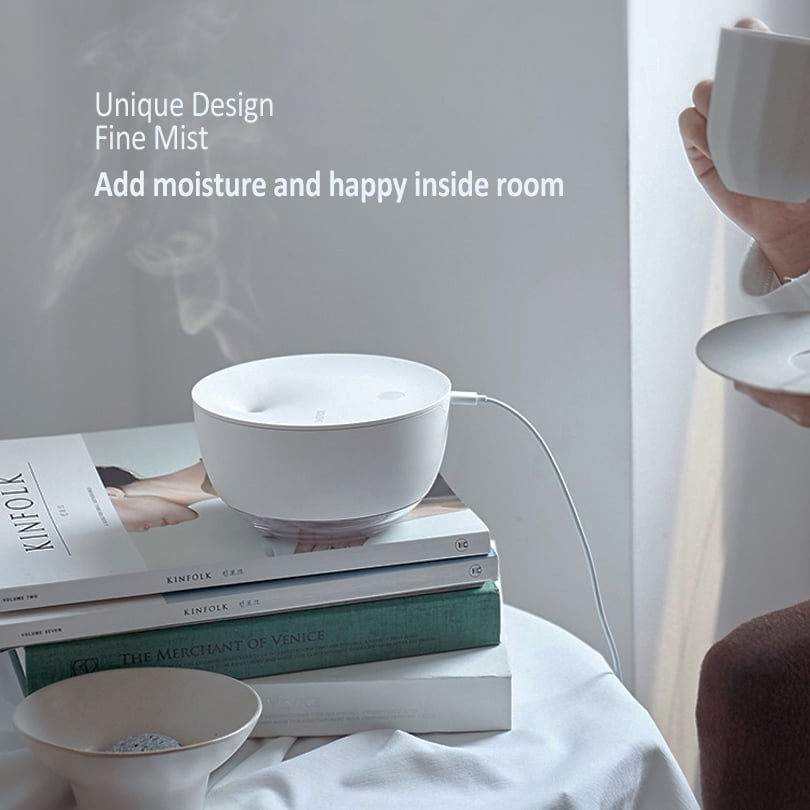 Coronwater 500ml USB Mini Air Humidifier with Aroma Diffuser White