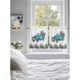 thumbnail image 3 of Summer Tropical Plants 2 Panel Kitchen Curtains for Small Windows, Turquoise Truck Cactus Flowers Bathroom Tier Curtain, Short Window Treatment for Bedroom/Living Room 55"x36", 3 of 6