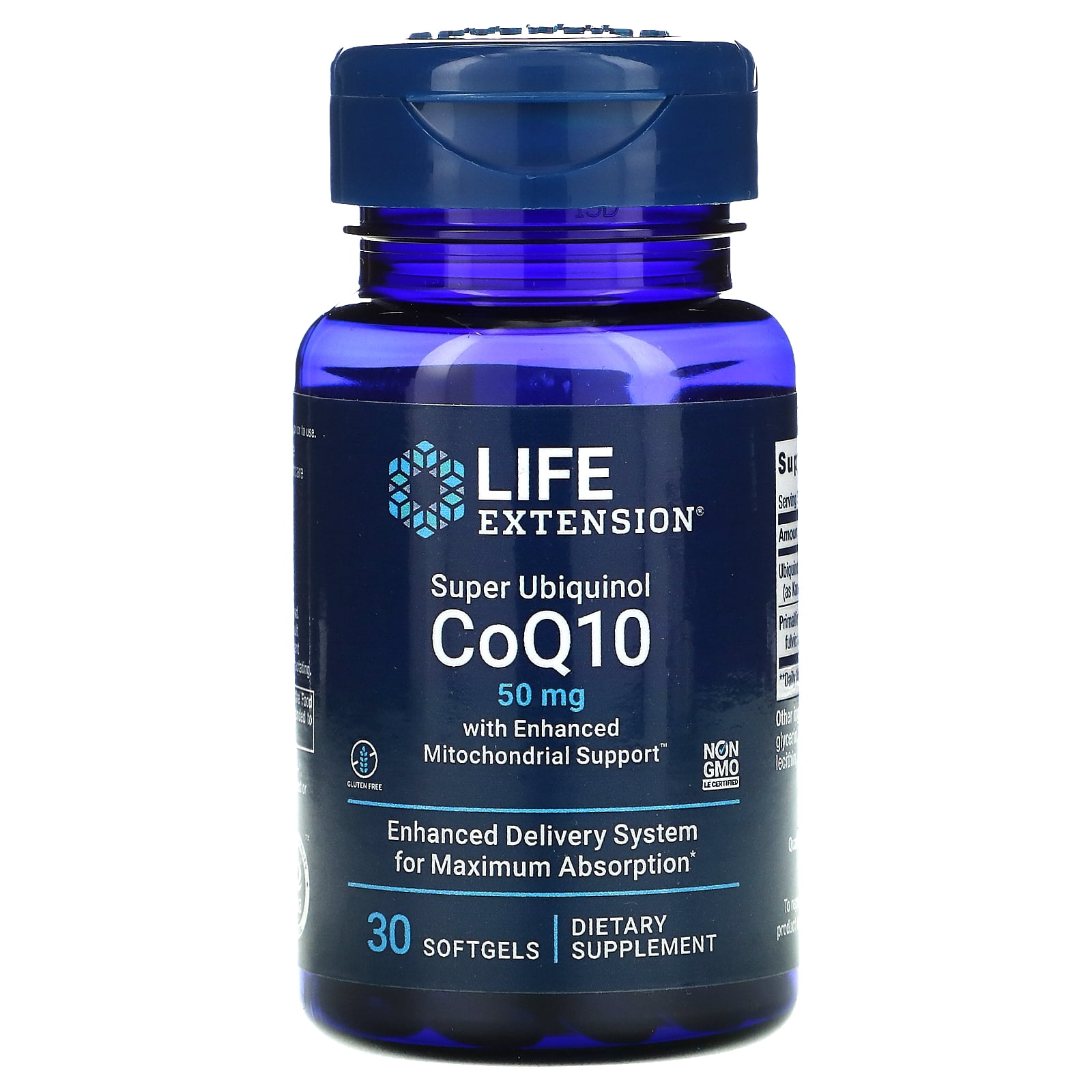 Life Extension - CoQ10 Super Ubiquinol With Enhanced Mitochondrial Support 50 mg. - 30 Softgels