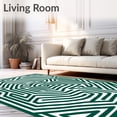 thumbnail image 2 of ODIKA 3'x5' Machine Washable Non-Slip Area Rug, Hexagonal Maze Design Educational Floor Covering with Modern Abstract Appeal High Traffic Rug with Pad, Green, 465695, 2 of 8