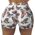 thumbnail image 2 of Lsque Vintage Butterflies Pattern High Waisted Biker Shorts for Women-Tummy Control Fitness Athletic Workout Running Yoga Gym Shorts,Moisture-Wicking-XX-Large, 2 of 9