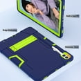 thumbnail image 7 of SaniMore Hybird Case for Samsung Galaxy Tab S9 Plus/X810/X816B/S9 FE Plus, Rugged Heavy Duty Protective Cover Hidden Kickstand Dual Angle Stand Shockproof Anti-drop Shell, Navy+Green, 7 of 7