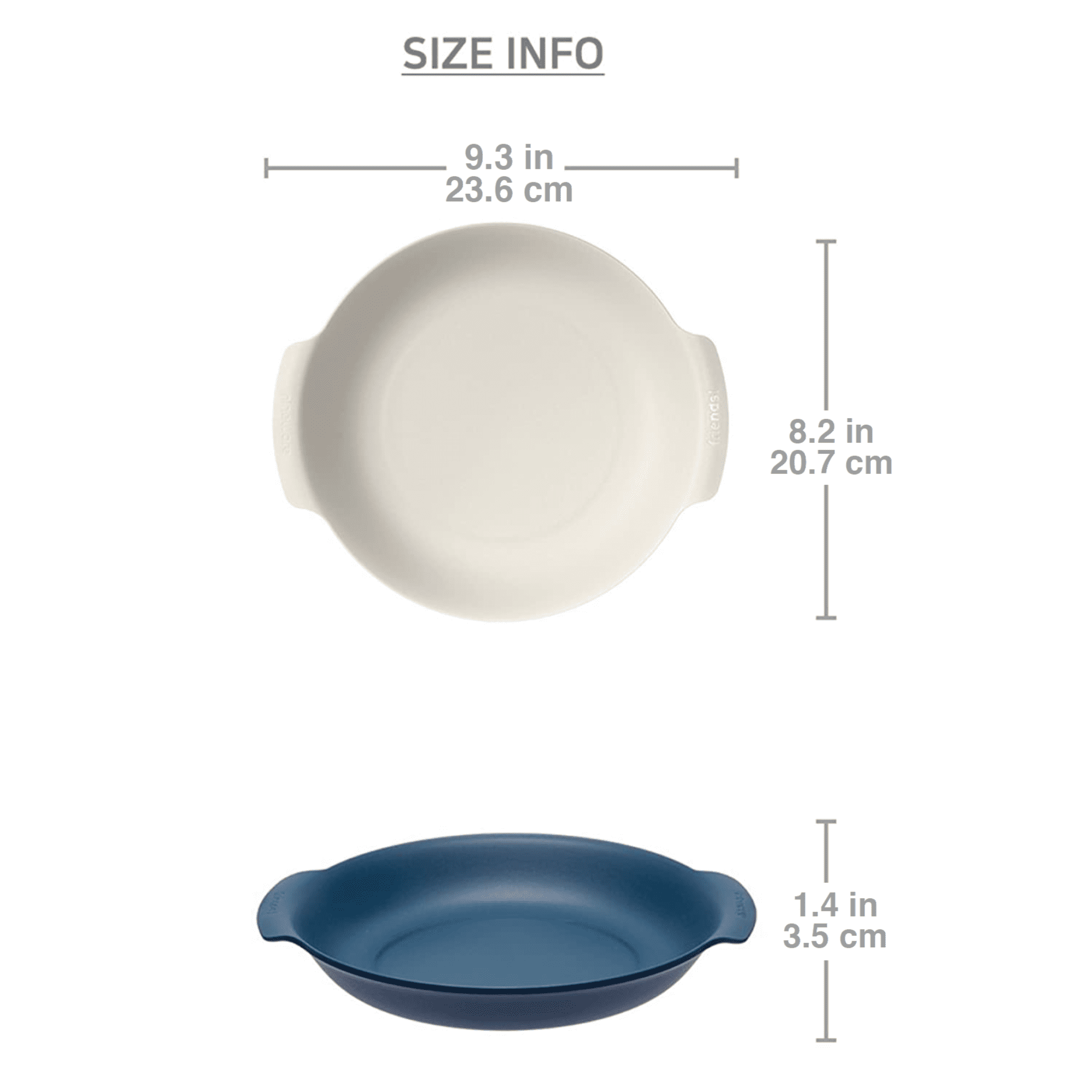 Nineware Pasta Bowl Set (Set of 4) | 9.3" X 8.2" X H 1.38" (3.7oz) | Stackable Design | Plastic Bowl Set | Dishwasher & Microwave safe | Made in Korea