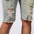 thumbnail image 7 of OGLCCG Men's Jean Shorts Distressed Ripped Slim Fit Stretch Denim Shorts with Pockets Summer Casual Classic Straight Short Jeans, 7 of 7