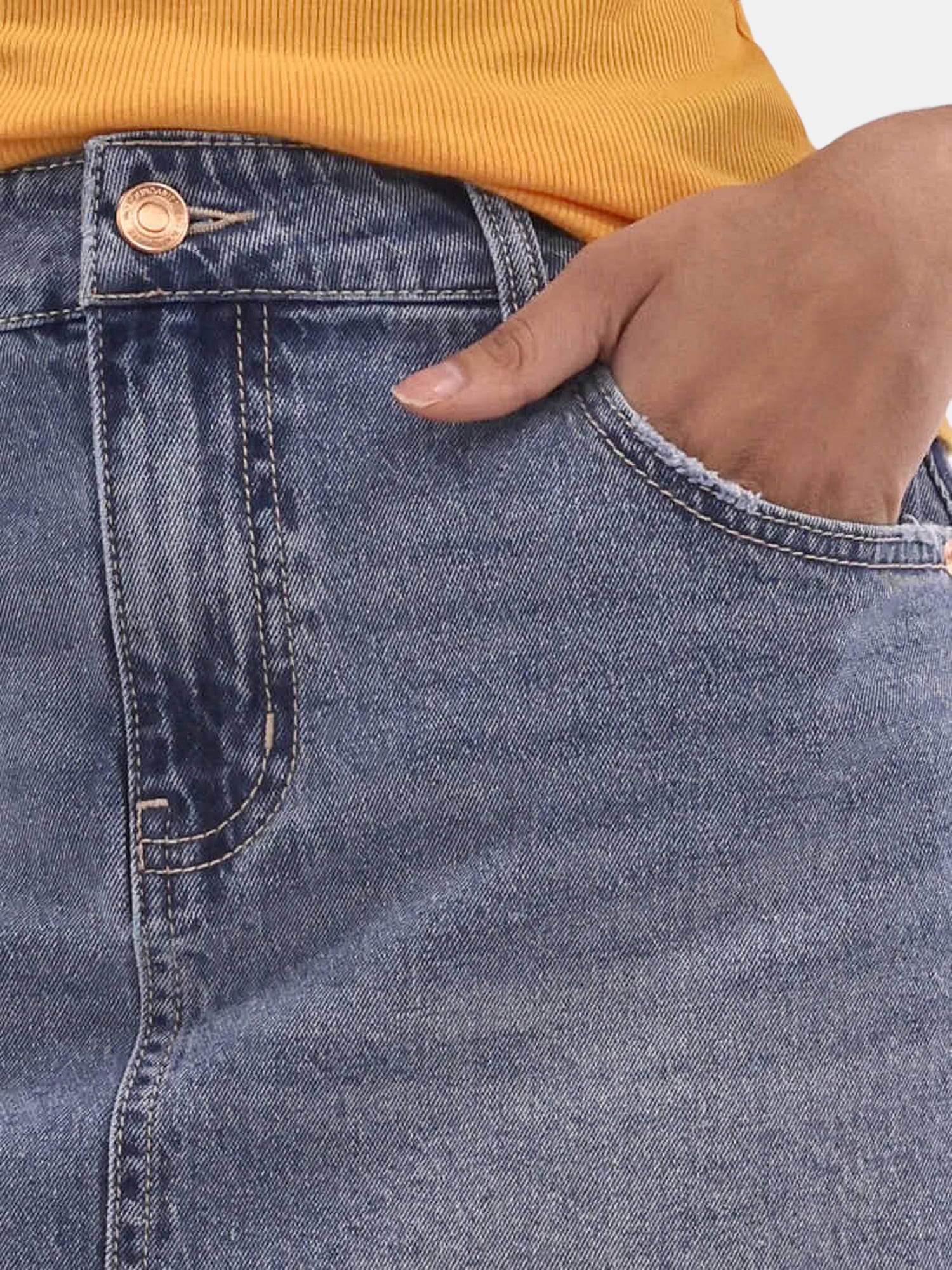 No Boundaries Denim Mini Skirt, Women's