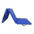 thumbnail image 1 of Esterilla de yoga plegable de tres secciones, cojín grueso con asa de transporte. Azul, 1 of 9