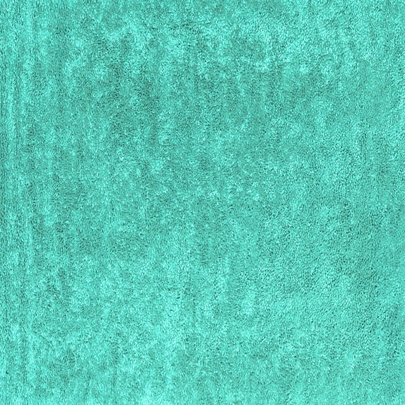Ahgly Company Machine Washable Indoor Square Abstract Turquoise Blue Contemporary Area Rugs, 4' Square