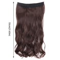 thumbnail image 3 of LHWEN Hair Extensions Secret Hidden Wire In Piece Real Long Thick Straight Curly Headband For Medium Brown Beauty Salon Straight Hair Fun Lace Wavy Curls Braided Hair Synthetic Hair, 3 of 4