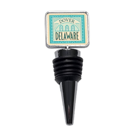 Dover DE Delaware Travel Vacation Stamp Wine Bottle Stopper Cap Plug