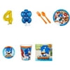 Sonic Boom Sonic The Hedgehog Party Supplies Party Pack For 16 With Gold #4 Balloon