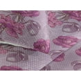 thumbnail image 3 of Ambesonne Rose Pattern Quilted Bedspread Set 3 Pcs, Floral Romantic Art, Twin, Dark Magenta Pale Lilac, 3 of 4