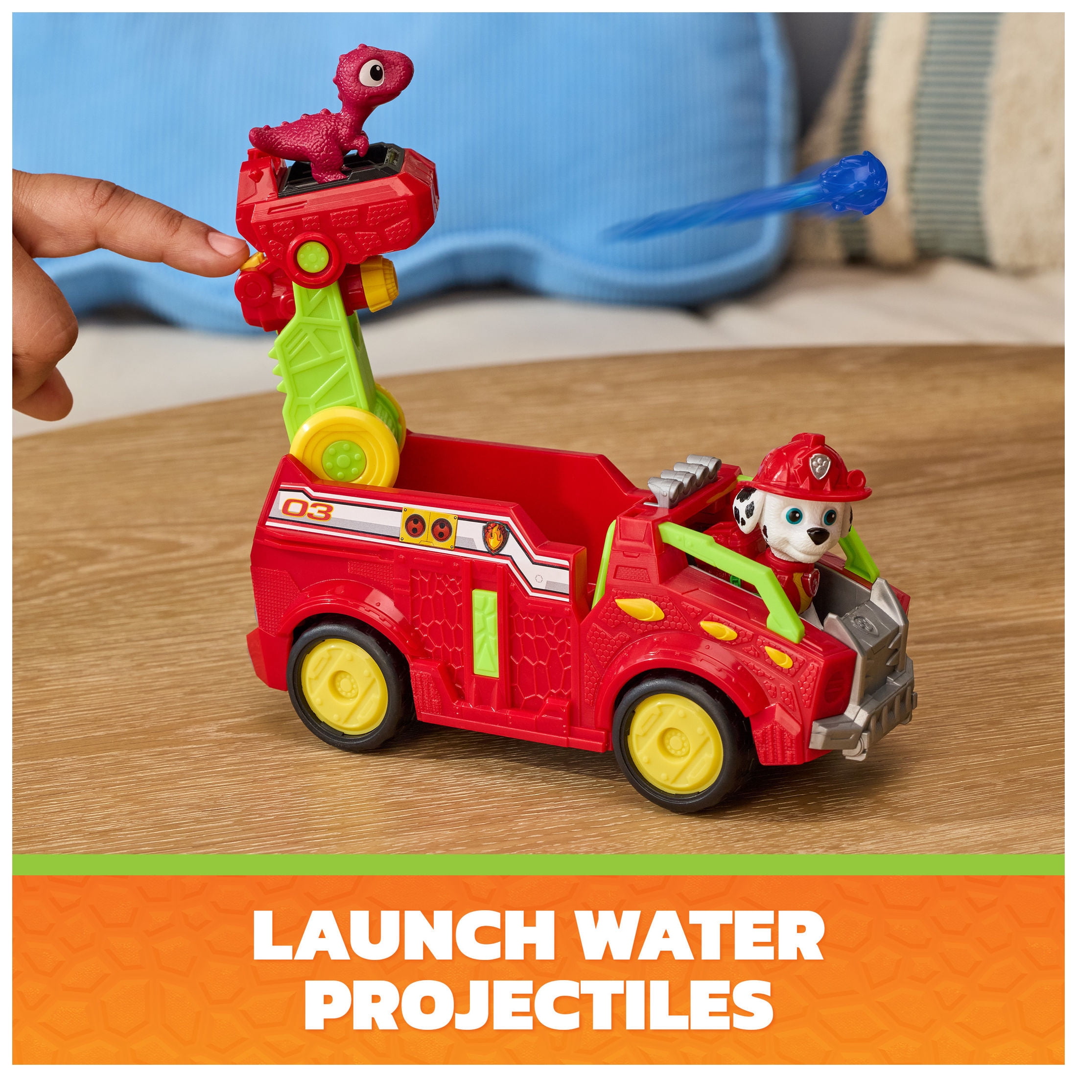 PAW Patrol: The Dino Movie Marshall Dino Rescue Firetruck, Ages 3+