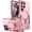 Pink, variant on Poetic Neon Case for Galaxy S24 Ultra 6.8", [Magnetic Ring Stand] Dual Layer Rugged Slim Shockproof Protective Cover, Light Pink