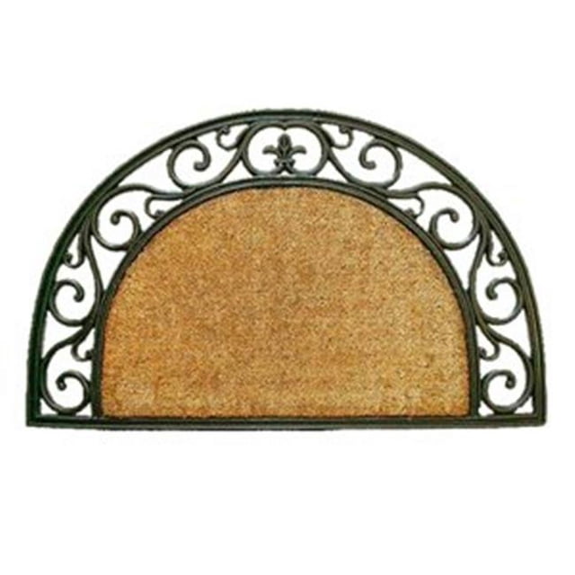 Home & More 10014 Renaissance Brush Half Round Scroll Door Mat 18 X 30 Inches