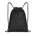 thumbnail image 1 of Fotbe Black Glitter Bolsa Mochila con Cordón Estampada, Bolsa de Gimnasio Deportiva, Bolsa Cinch, Bolsa con Cordón para Hombres y Mujeres-Medium, 1 of 6