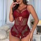 thumbnail image 5 of Gibobby Conjuntos de bragas de encaje Conjunto de Lencería Sexy para Mujer Sexy Conjunto de Bralette de Encaje Cruzado Conjunto de Brasier y Bragas(Rojo, G), 5 of 5