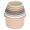 thumbnail image 2 of Juguetes de baño, 8 vasos apilables de colores, vasos apilables para niños pequeños, vasos apilables ultra sensibles, 2 of 14