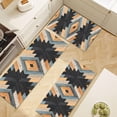 thumbnail image 3 of Farmhouse Kitchen Rug Sets 3 Piece,Black Blue Diamond Rugs Non Slip Kitchen Rugs and Mats Set,Boho Rugs for Floor Washable Kitchen Floor Rugs for Hallway Laundry Room 20x32+20x47+20x59 Inch, 3 of 5