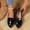 Black, variant on Lepsheexh Womens Loafers Shoes Plus Size Bow Decor Design Low Heel Soft Sole Comfortable Casual Daily Loafer Shoes for Women