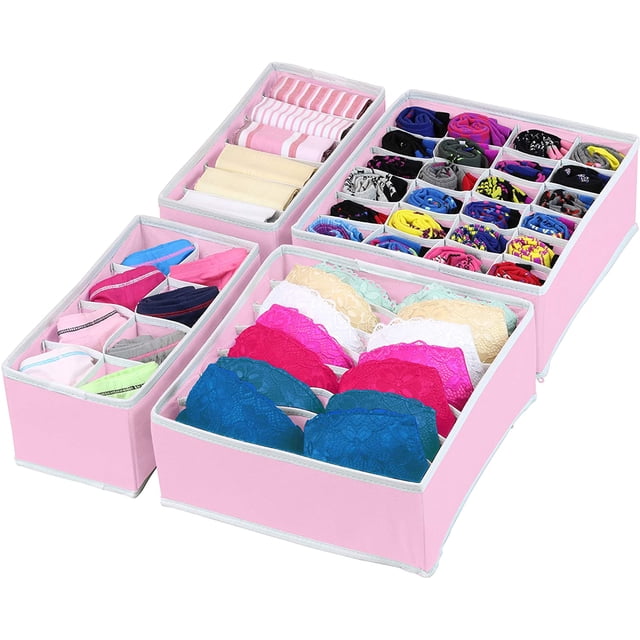 Simple Houseware Closet Underwear Organizer Drawer Divider 4 Set