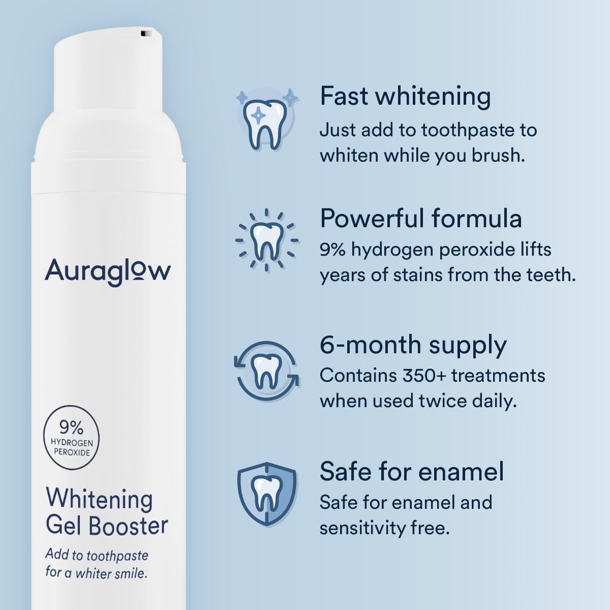 Auraglow Whitening Gel Booster - 2.6 oz photo 4